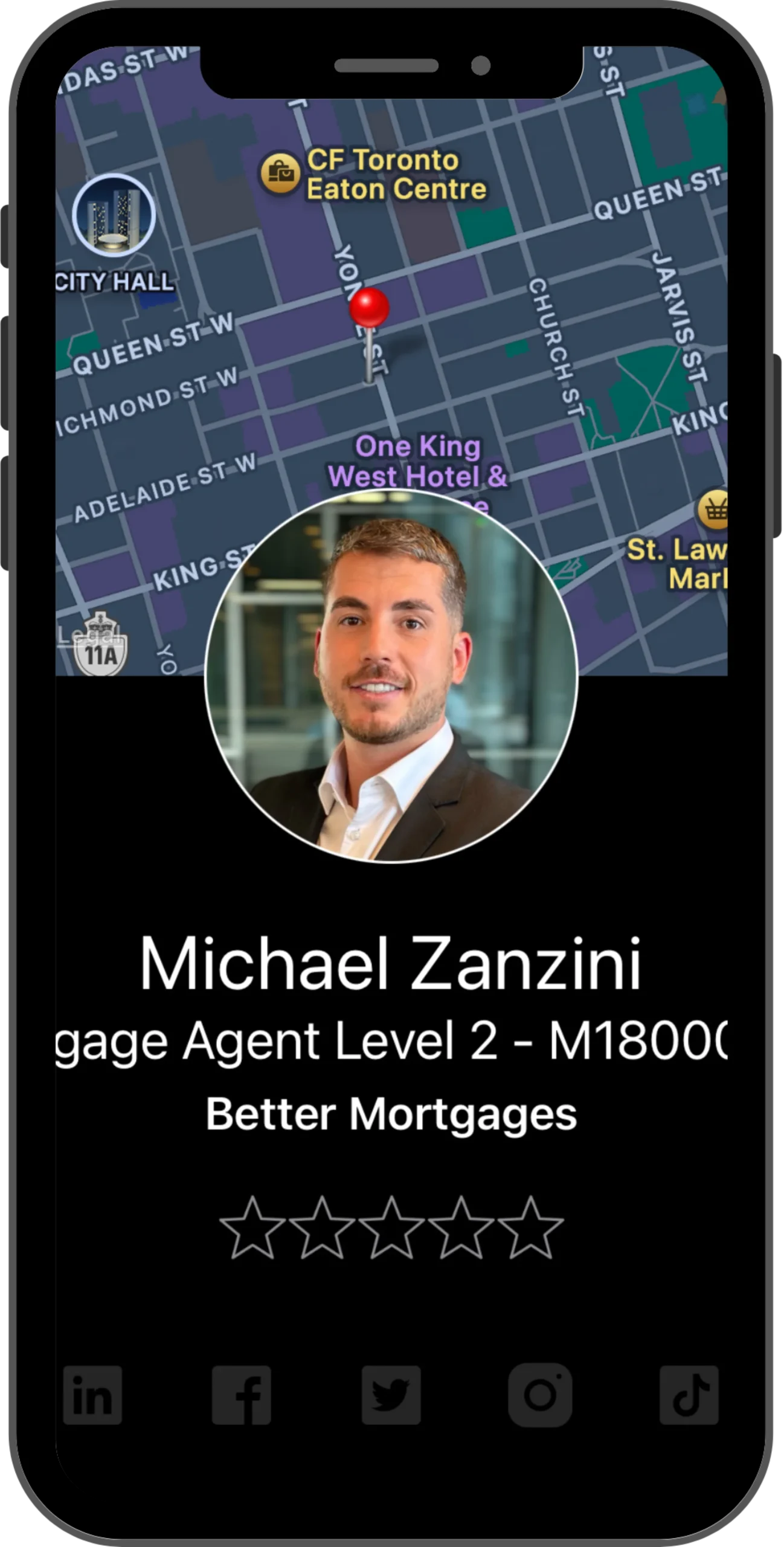 Michael Zanzini mobile app preview